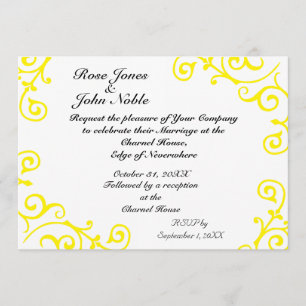 Cirrus Ivory (gelb) Einladung zur Hochzeit
