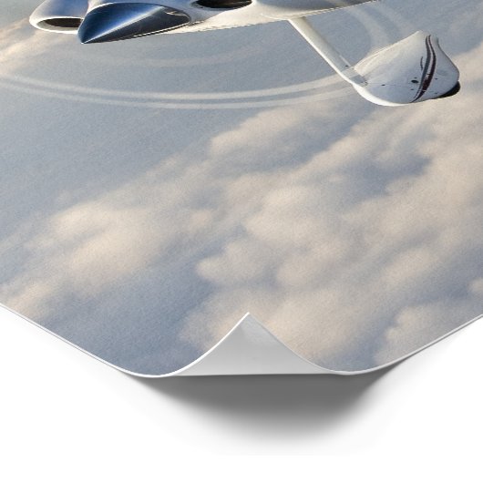 Cirrus oberhalb der Wolken Poster (Ecke)