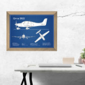 Cirrus SR22 - Flugzeugherstellungspläne für Zeichn Fotodruck