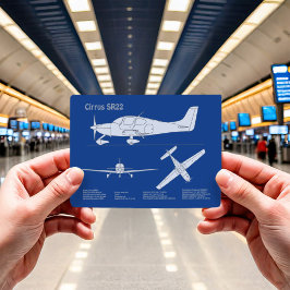 Cirrus SR22 - Flugzeugherstellungspläne für Zeichn Postkarte