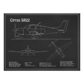 Cirrus SR22 - Flugzeugkonzept Zeichnend Pläne PD Fotodruck (Vorne)