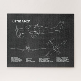 Cirrus SR22 - Flugzeugkonzept Zeichnend Pläne PD Puzzle