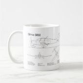 Cirrus SR22 - Flugzeugkonzeption Zeichnend Pläne B Kaffeetasse (Links)