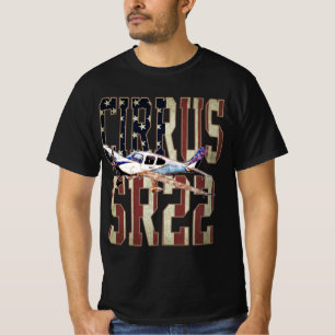 Cirrus SR22 Luftfahrzeuge Vintage Flagge der Verei T-Shirt