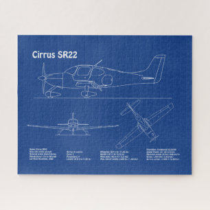 Cirrus SR22 - Pläne für Zeichnend Flugzeuge AD Puzzle