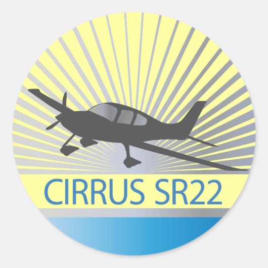 Cirrus SR22 Runder Aufkleber (Vorderseite)