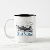 Cirrus SR22 Zweifarbige Tasse (Links)