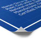 Cirrus SR22T - Flugzeugkonzept Zeichnend Pläne AD Poster (Ecke)