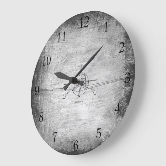 Cirrus SR-22-Flugzeug Große Wanduhr (Winkel)