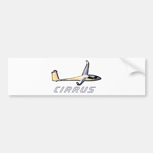 Cirrus-Standard-Segelflugzeug Autoaufkleber (Vorne)