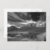 Cirrus Wolken über dem Wasservogelsee, Banff Postkarte (Vorne/Hinten)
