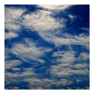Cirrus Wolken wie Angels fliegen Poster