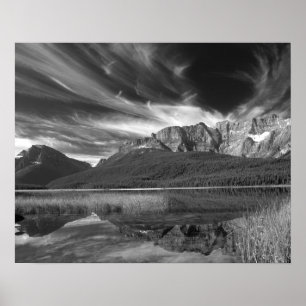 Cirruswolken über dem Waterfowl Lake, Banff Poster