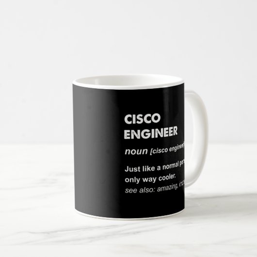Cisco Engineer Kaffeetasse (VorderseiteRechts)