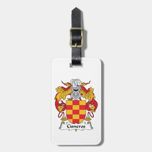 Cisneros-Familienwappen Gepäckanhänger (Vorderseite vertikal)