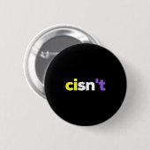 Cisnt Non-Binary Lgbtq Pride, Enby Present _ Nonbi Button (Vorne & Hinten)