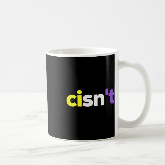 Cisnt Non-Binary Lgbtq Pride, Enby Present _ Nonbi Kaffeetasse (Rechts)