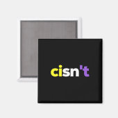 Cisnt Non-Binary Lgbtq Pride, Enby Present _ Nonbi Magnet (Vorderseite/Rückseite)