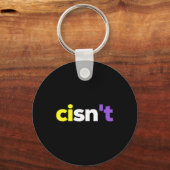 Cisnt Non-Binary Lgbtq Pride, Enby Present _ Nonbi Schlüsselanhänger (Vorderseite)