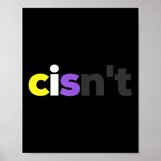Cisnt Non-Binary Lgbtq Pride - Funny Cisnt Lgbt No Poster (Vorne)