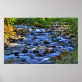 Cispus River HDR, Print w/Scripture Verse Poster (Vorne)