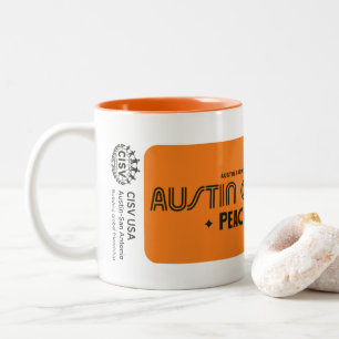 CISV Austin "Austin CISV Grenzen" Zweifarbige Tasse