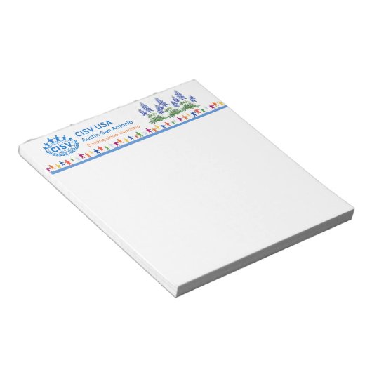 CISV Austin Bluebonnet Notepad Notizblock (angewinkelt)