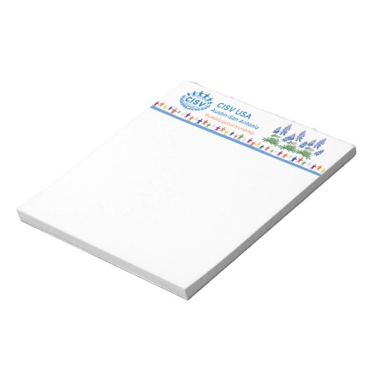 CISV Austin Bluebonnet Notepad Notizblock (Rotiert)