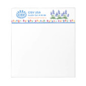 CISV Austin Bluebonnet Notepad Notizblock (Vorderseite)