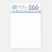 CISV Austin Bluebonnet Notepad Post-it Klebezettel (Vorderseite)