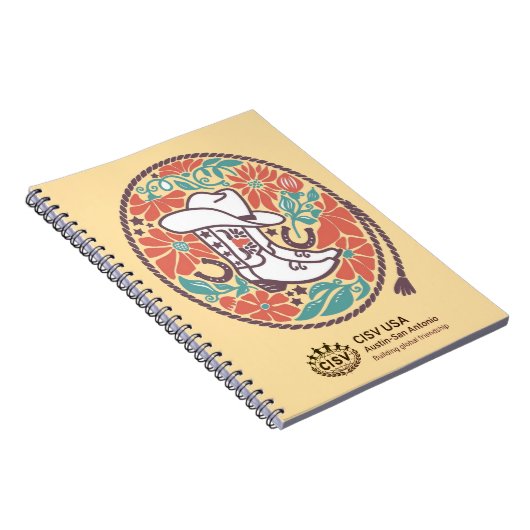 CISV Austin Cowboy Hat and Boost Notebook Notizblock (Rechte Seite)