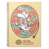 CISV Austin Cowboy Hat and Boost Notebook Notizblock (Vorderseite)