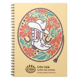 CISV Austin Cowboy Hat and Boost Notebook Notizblock