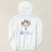 CISV Austin Cowboy-Hut, Stiefel und dekorativer Sc Hoodie (Design Rückseite)