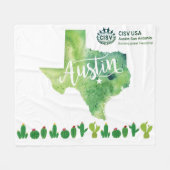 CISV Austin Environmental Green Large Blanked Fleecedecke (Vorderseite (Horizontal))