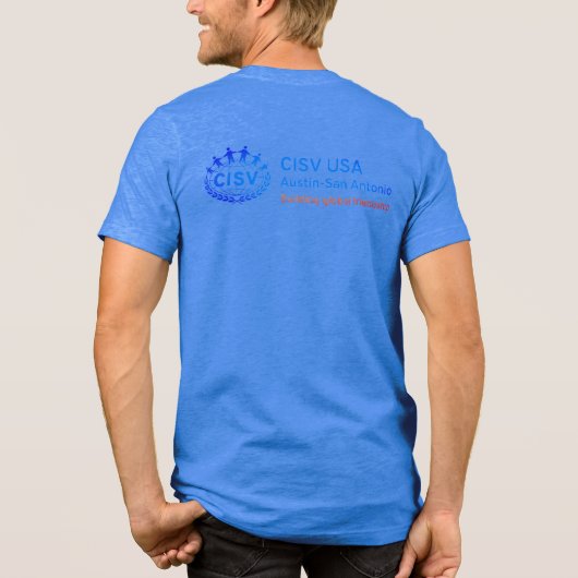 CISV Austin Heart of Texas Men's T - Shirt (Rückseite)