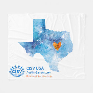CISV Austin Herz von Texas Blanket Fleecedecke