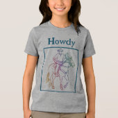 CISV Austin Howdy Cowboy Kid's Tri-Blend Shirt (Vorderseite)