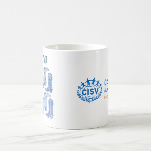 CISV Austin Howdy Y'all Kaffeetasse (Mittel)
