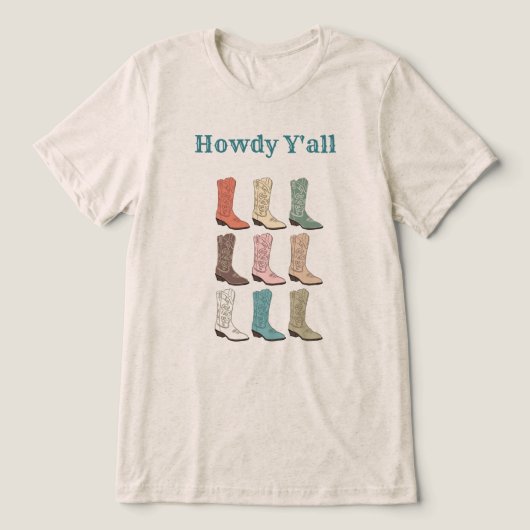 CISV Austin Howdy Y'all Men s Tri-Blend Shirt (Design Vorderseite)