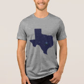 CISV Austin Texas Friedens Männer Tri-Blend Shirt (Vorderseite)
