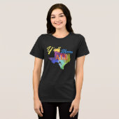 CISV Austin "Y'all Means All" Frauen Tri-Blend Shirt (Vorderseite voll)