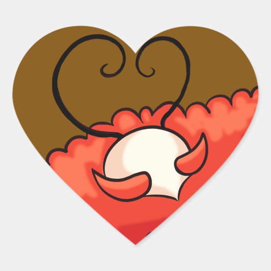 Citadel Drama King Herz-Aufkleber (Vorderseite)