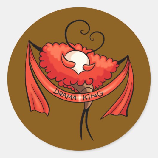 Citadel Drama King Runder Aufkleber (Vorderseite)
