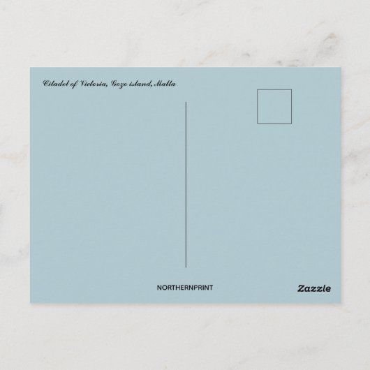 Citadel of Victoria Gozo Island Malta Postkarte (Rückseite)
