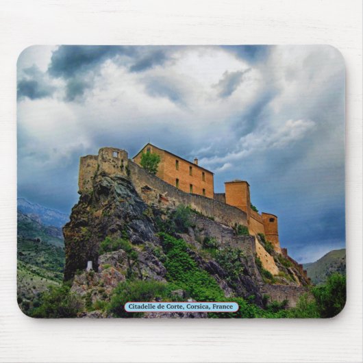 Citadelle de Corte, Korsika, Frankreich Mousepad (Vorne)