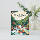 Citarik-Fluss, Sukabumi, Java, Indonesien Postkarte (Stehend Vorderseite)
