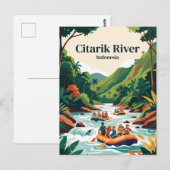Citarik-Fluss, Sukabumi, Java, Indonesien Postkarte (Vorne/Hinten)