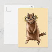 Cite Chipmunk Hippie Glasses Postkarte (Vorne/Hinten)