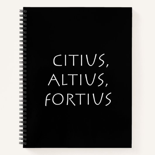 Citius altius fortius notizblock (Vorderseite)